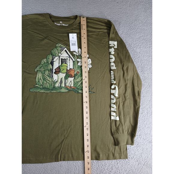 Frog And Toad Shirt Womens XL Green Long Sleeve Tee T-Shirt Book Graphic NWT - Picture 4 of 7